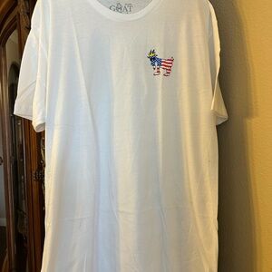 *NWOT* GOAT USA White “FREEDOM” t-shirt - BRAND NEW NEVER WORN